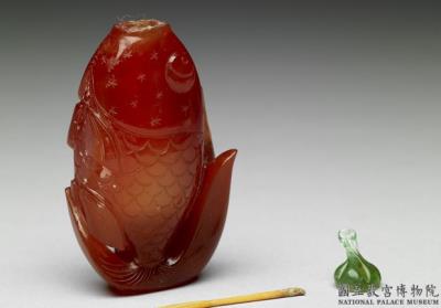 图片[2]-Red chalcedony fish-shaped snuff bottle, Qing dynasty, 18th century-China Archive